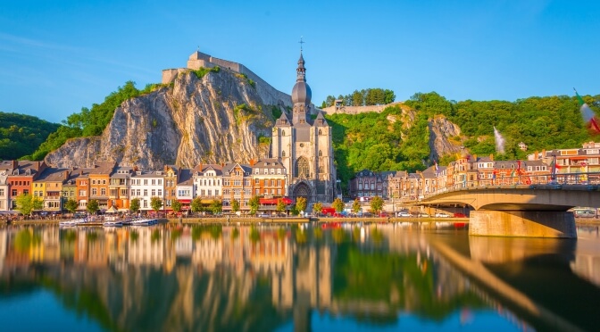 Reflections in the river of Dinant