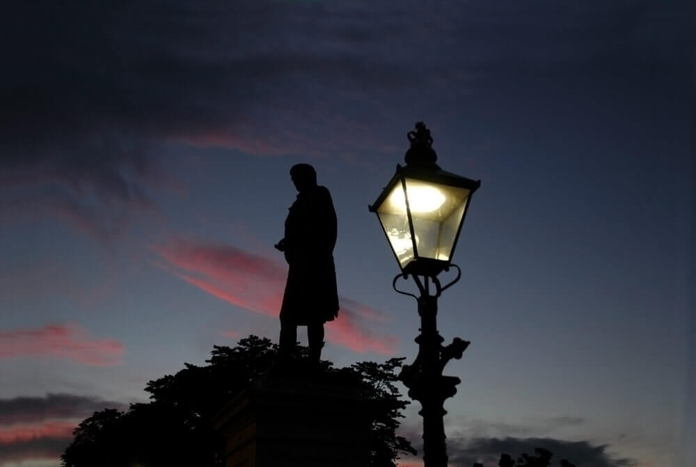 Robert Burns Statue for Burns Night in Scotland